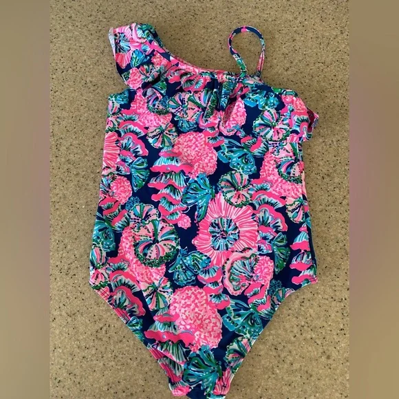 Lilly Pulitzer Girls Zita swimsuit Size 7 - Picture 3 of 6